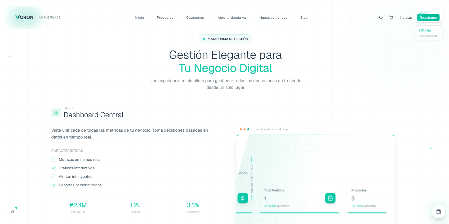 Captura publicada de VORON Market utilizada como evidencia visual del producto.